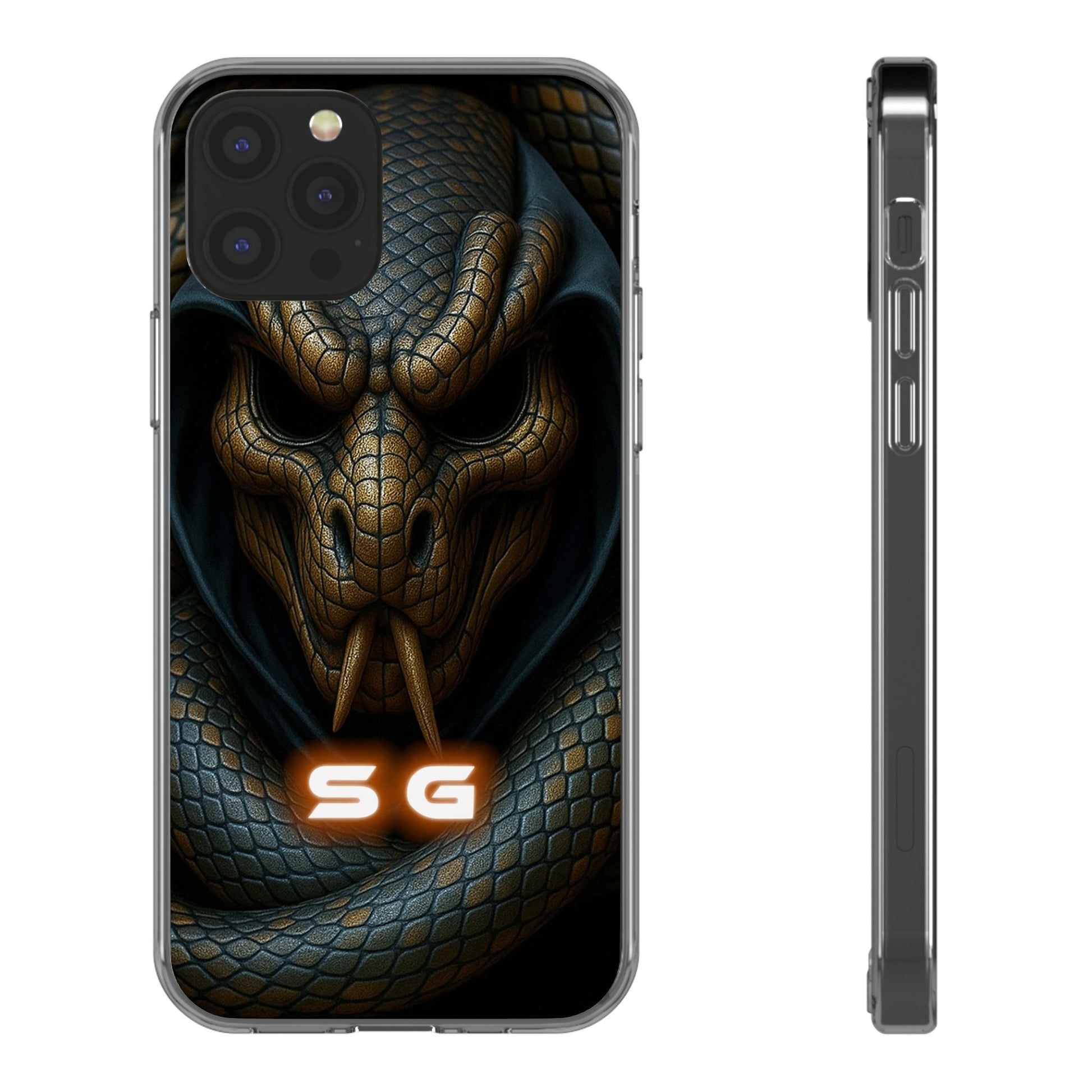 Snakebite Gaming, Clear Phone Case - Slim Fit, Stylish Protection, Gift for Gamers, Phone Accessory, Unique Design