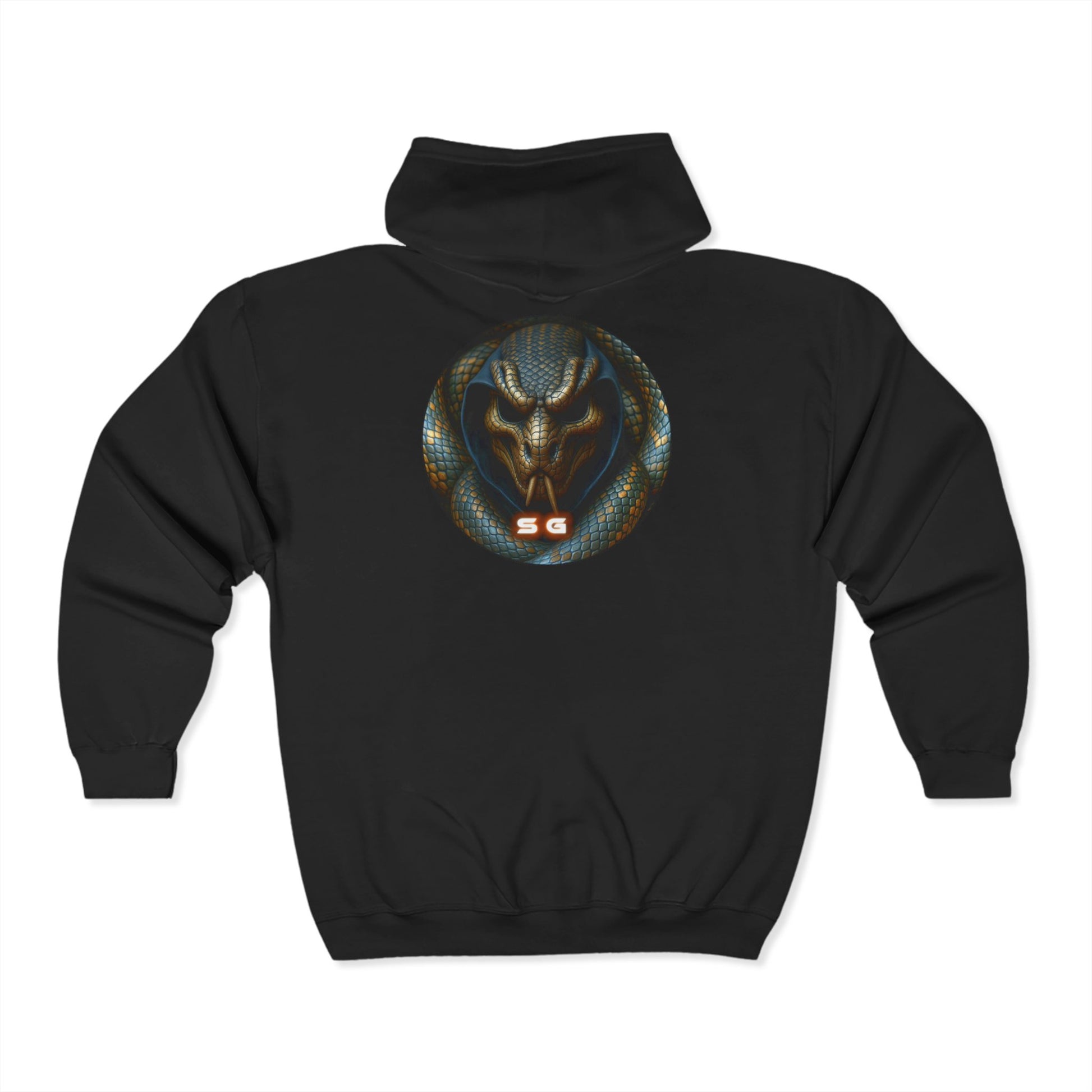 Snakebite Gaming Unisex Zip Hoodie, Cozy Sweatshirt for Gamers, Casual Wear, Gift for Friends, Halloween Fashion