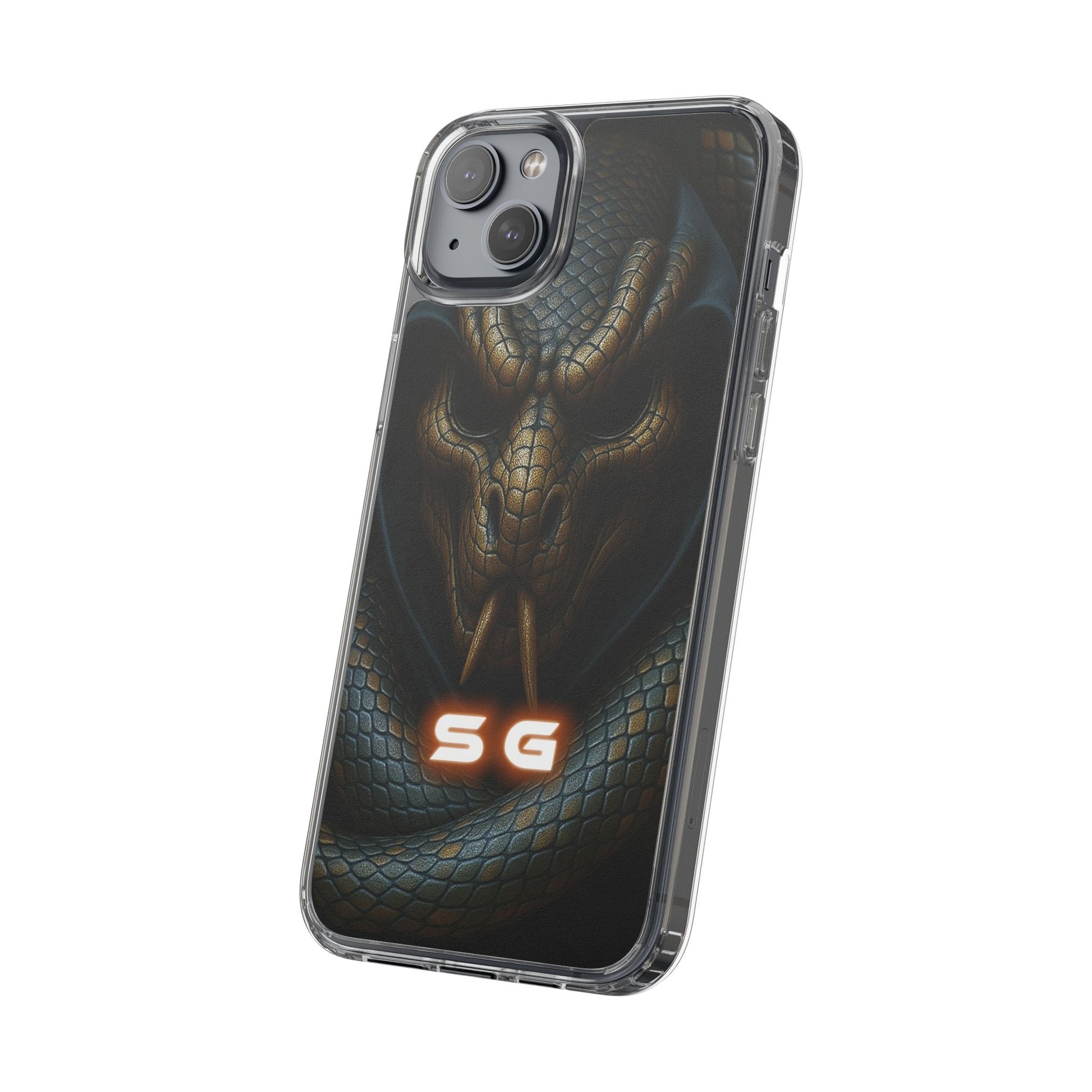 Snakebite Gaming, Clear Phone Case - Slim Fit, Stylish Protection, Gift for Gamers, Phone Accessory, Unique Design