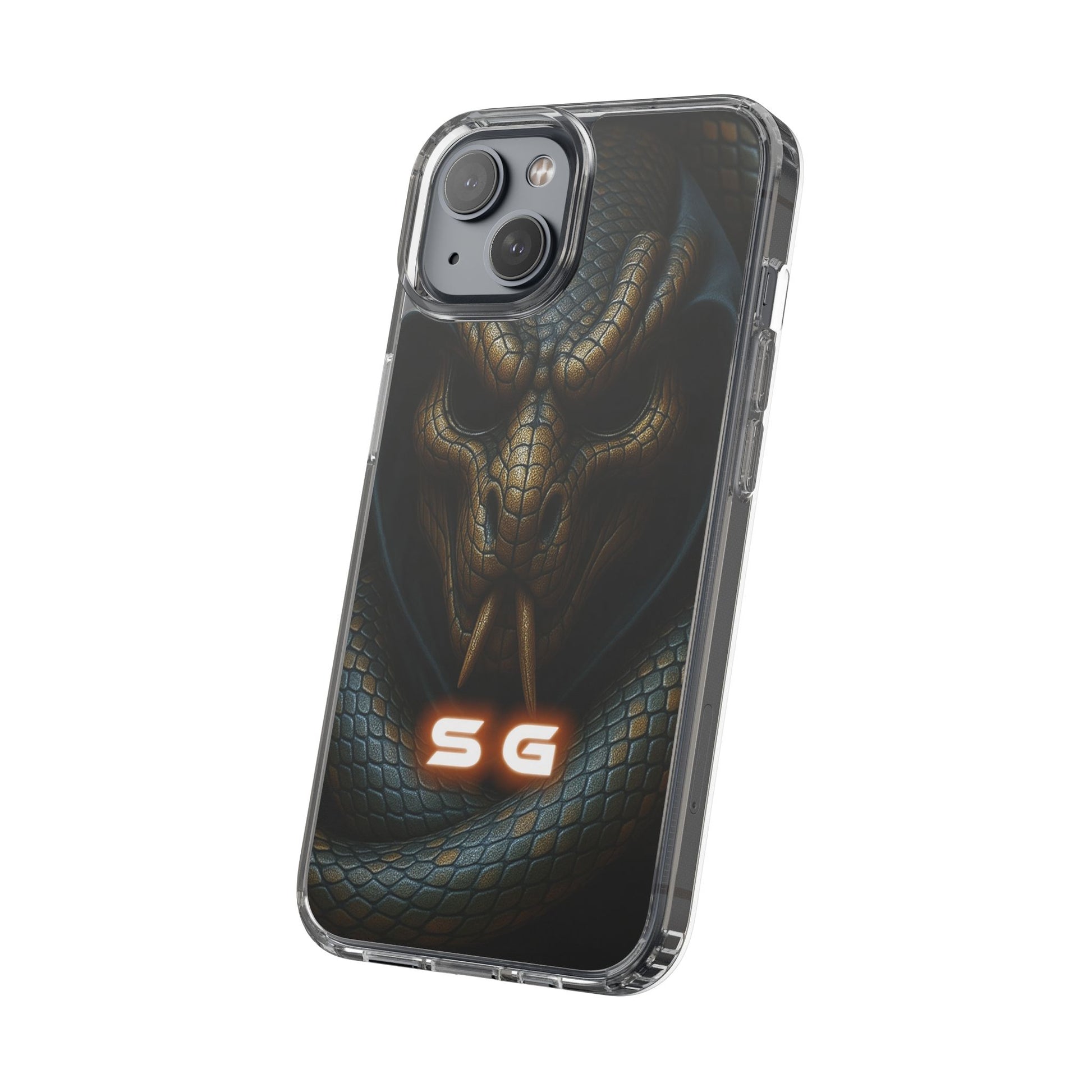 Snakebite Gaming, Clear Phone Case - Slim Fit, Stylish Protection, Gift for Gamers, Phone Accessory, Unique Design