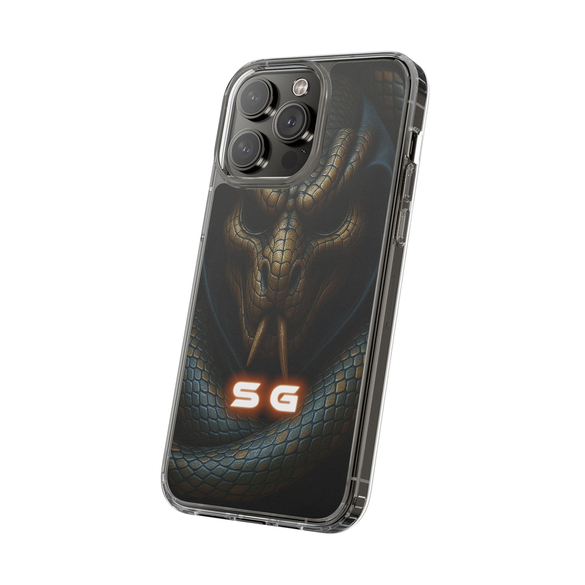 Snakebite Gaming, Clear Phone Case - Slim Fit, Stylish Protection, Gift for Gamers, Phone Accessory, Unique Design