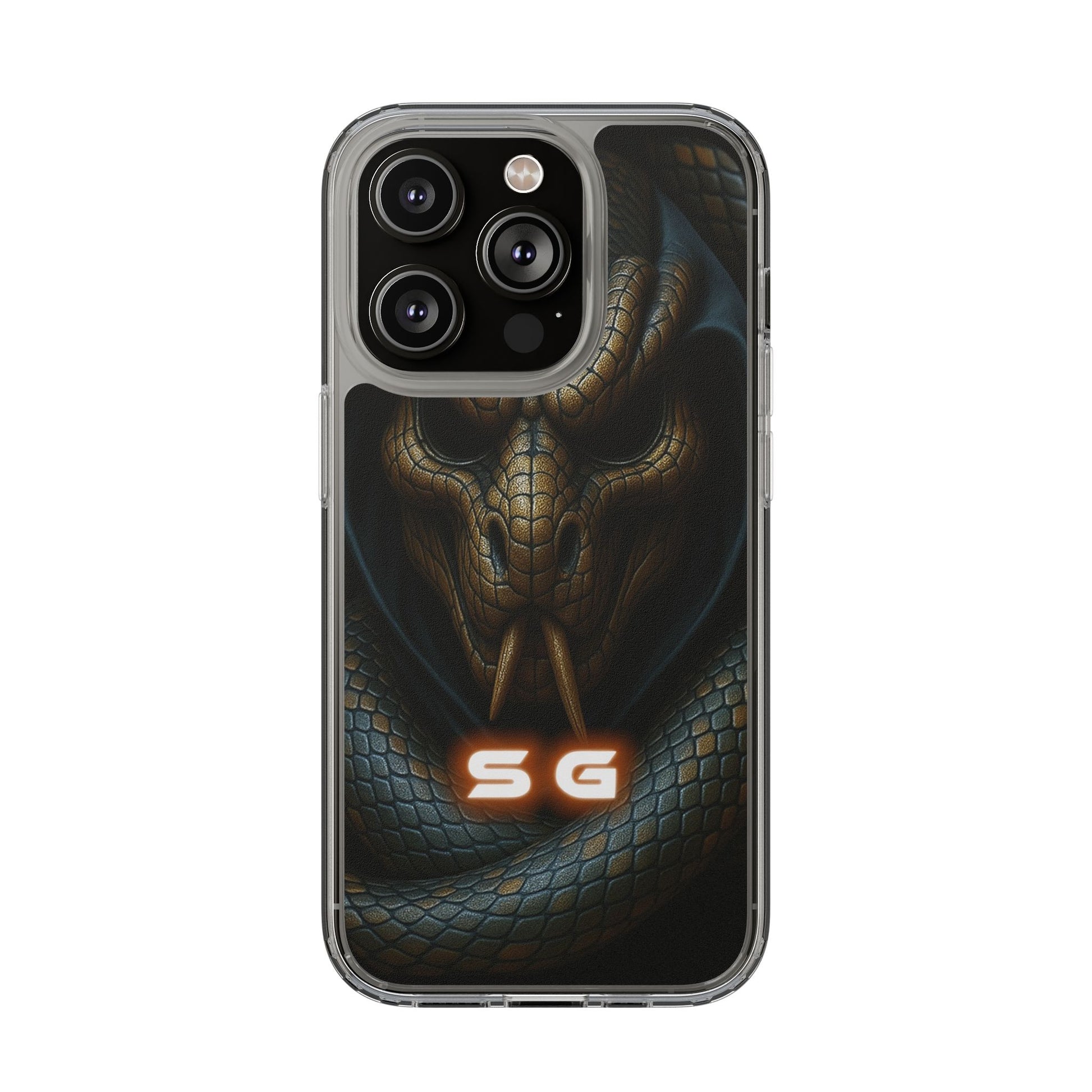 Snakebite Gaming, Clear Phone Case - Slim Fit, Stylish Protection, Gift for Gamers, Phone Accessory, Unique Design