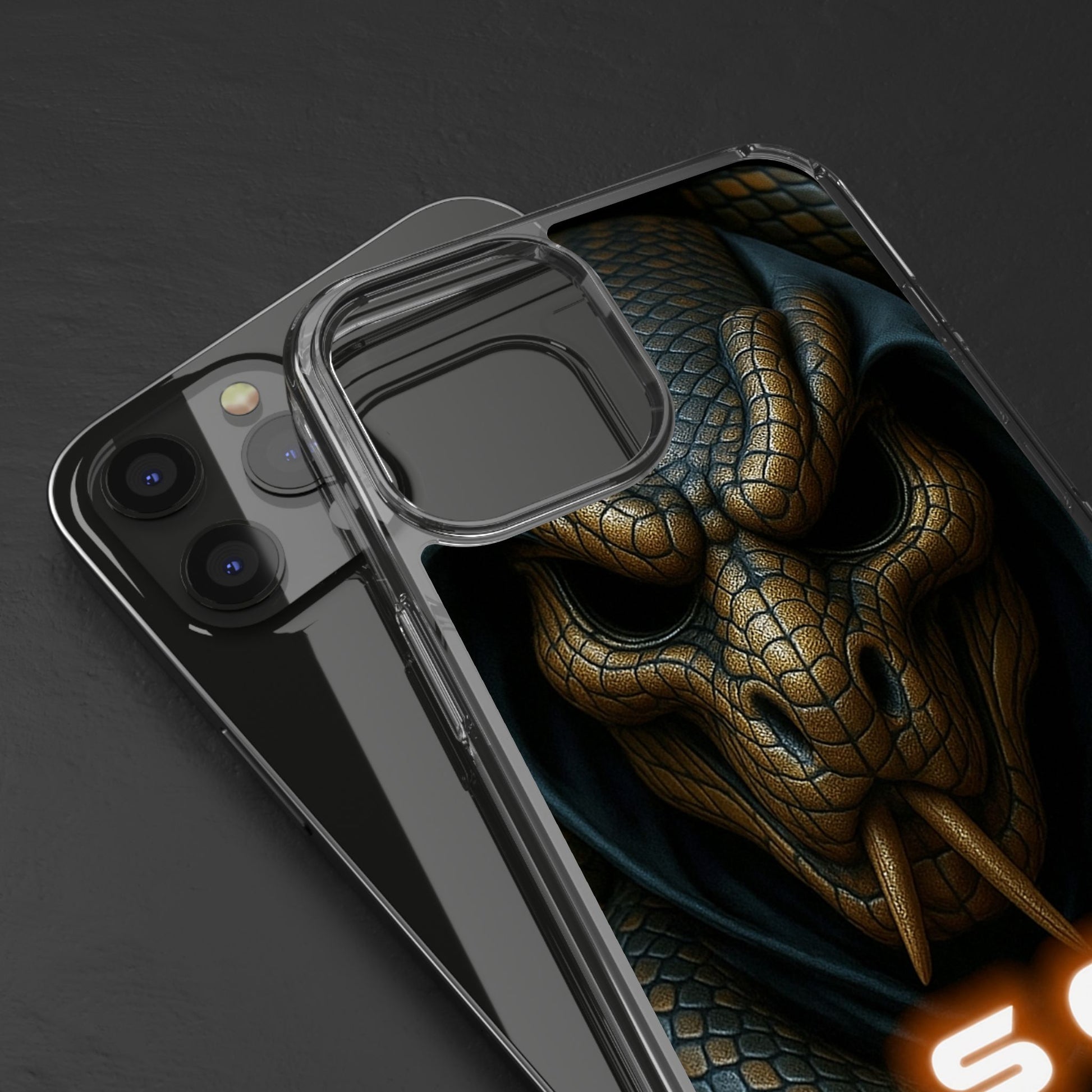 Snakebite Gaming, Clear Phone Case - Slim Fit, Stylish Protection, Gift for Gamers, Phone Accessory, Unique Design
